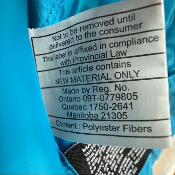 Guess Lightweight Puffer Jacket Coat Sky Blue Packable Travel SZ L - Picture 13 of 14